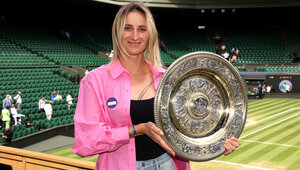 Marketa Vondrousova überraschte in Wimbledon mit ihrem Einzeltitel.