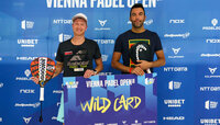 Rainhard Boisitis und Kristopher Sotiriu haben sich eine Wildcard für die Vienna Padel Open erspielt