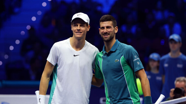 Jannik Sinner and Novak Djokovic are playing for a place in the final of the Davis Cup.