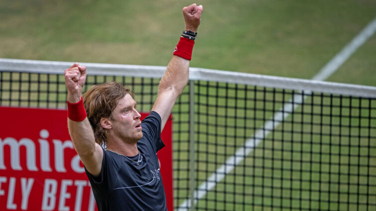 Andrey Rublev strebt im Finale von Halle ein historisches 500er-Triple an.