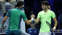 Novak Djokovic and Carlos Alcaraz at the ATP Finals in Turin 2023