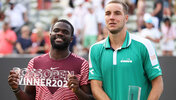 Das Siegerbild der BOSS Open 2023: Frances Tiafoe und Jan-Lennard Struff