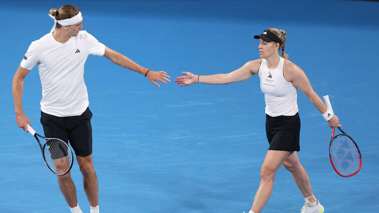 Alexander Zverev und Angelique Kerber bestritten nach den Einzeln auch gemeinsam das Mixed.