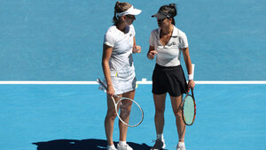 Elise Mertens (l.) und Su-Wei Hsieh (r.) wurden im Doppel-Finale ihrer Favoritinnenrolle gerecht.