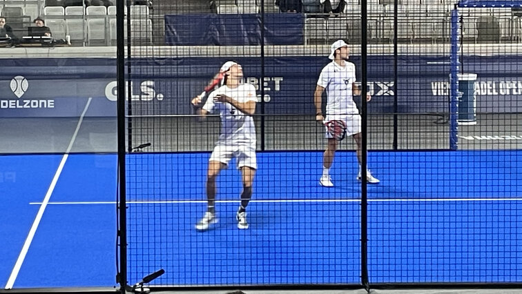 Juan Lebron und Alejandro Galan bei ihrem ersten Auftritt bei den Vienna Padel Open