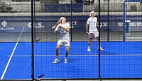 Juan Lebron und Alejandro Galan bei ihrem ersten Auftritt bei den Vienna Padel Open