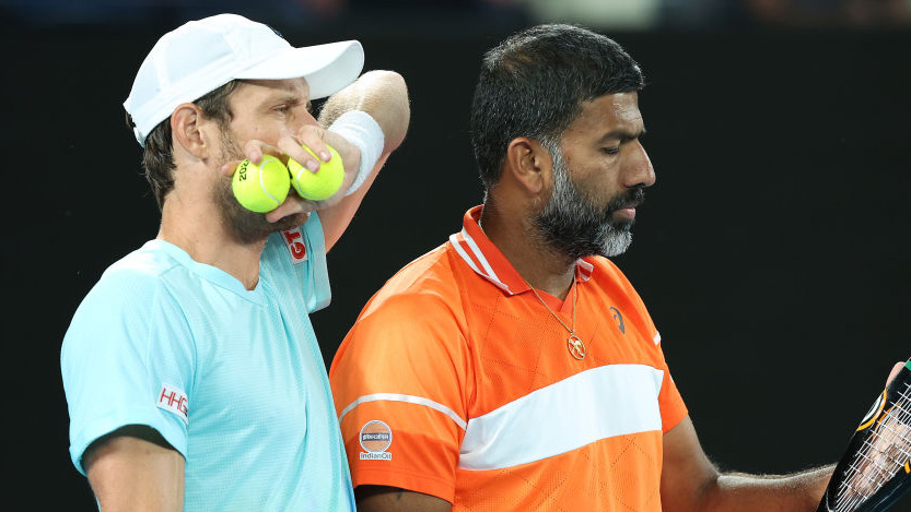 Matthew Ebden und Rohan Bopanna am Samstag in Melbourne